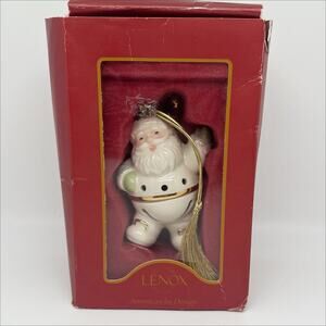New in Box Lenox Jingle Belly Santa Claus Porcelain Christmas Tree Ornament